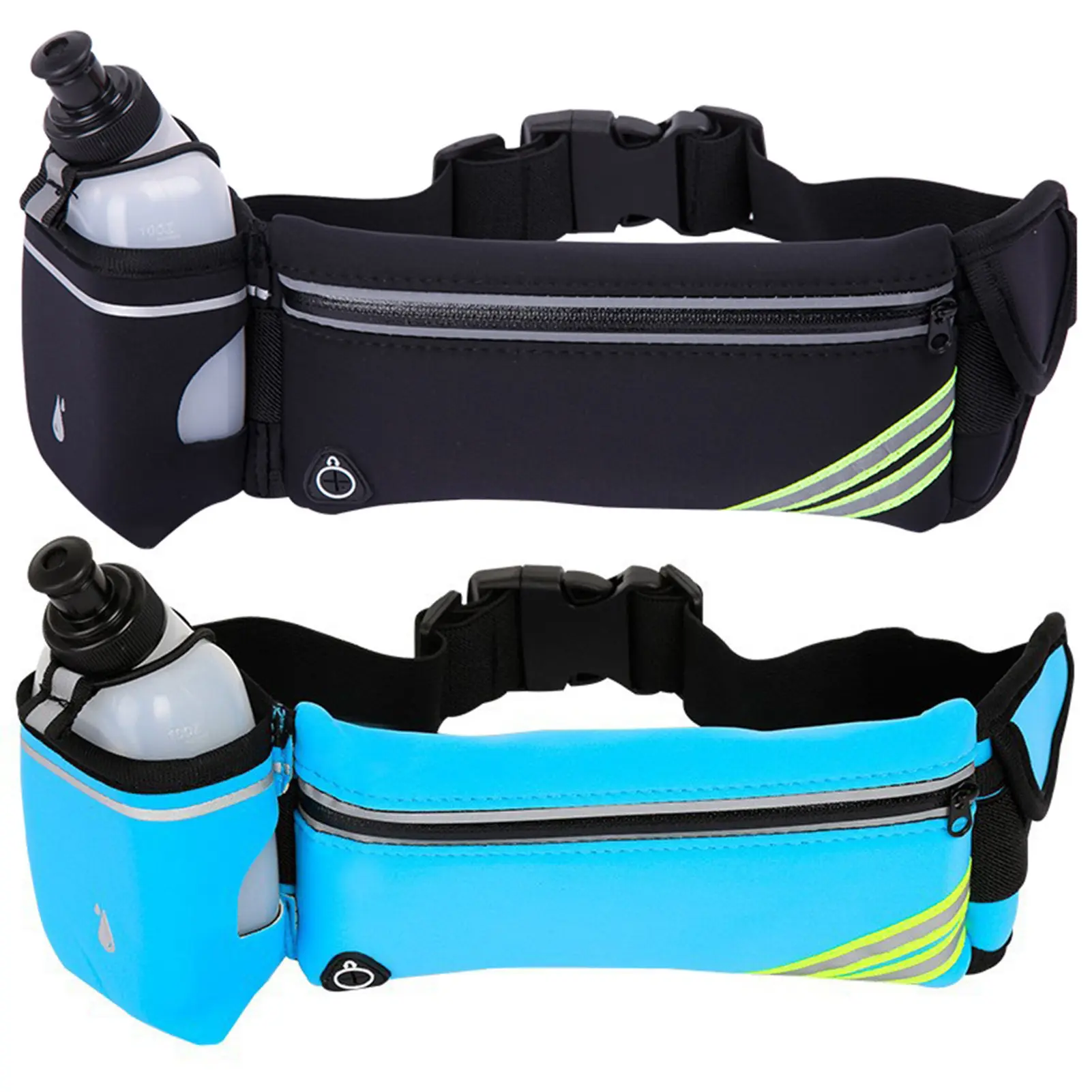 Running Belt With Water Bottle Holder,Cell Phone Fanny Pack Running  Waist Bag Running Fanny Packs For Women Plus Size Gym Runners Athletic Fitness Workout Exercise