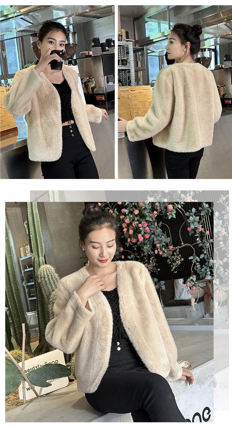 Product Introduction of Áo Khoác Lông Thú Thân Thiện Với Môi Trường, Dành Cho Nữ, Ngắn, Nhồi Bông Lông Chồn Giả Cao Cấp, Đa Năng, Áo Cardigan Bông Chần Bông, Thích Hợp Cho Mùa Thu Và Mùa Đông, Hàng Mới Về Năm 2024 17
