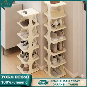 Promo Rak Sepatu 6 Susun Livo Home PPU | Fungsional Aesthetic Hemat Tempat Mudah Bersih