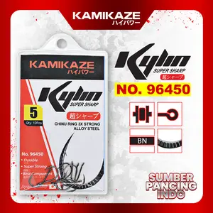 KAMIKAZE Kail Pancing Body Batik KYLINE 96450 Alloy Steel Baja Paduan Super Tajam Tahan Karat dan Super kuat | Kail Serbaguna