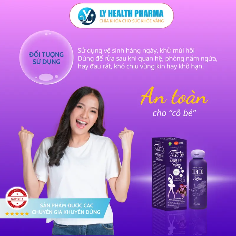 Dung dịch vệ sinh Tía Tô Nano Bạc SAFFRON: hết nấm ngứa, làm sạch, khử mùi hôi vùng kín - Chai 150ml cho nữ 3