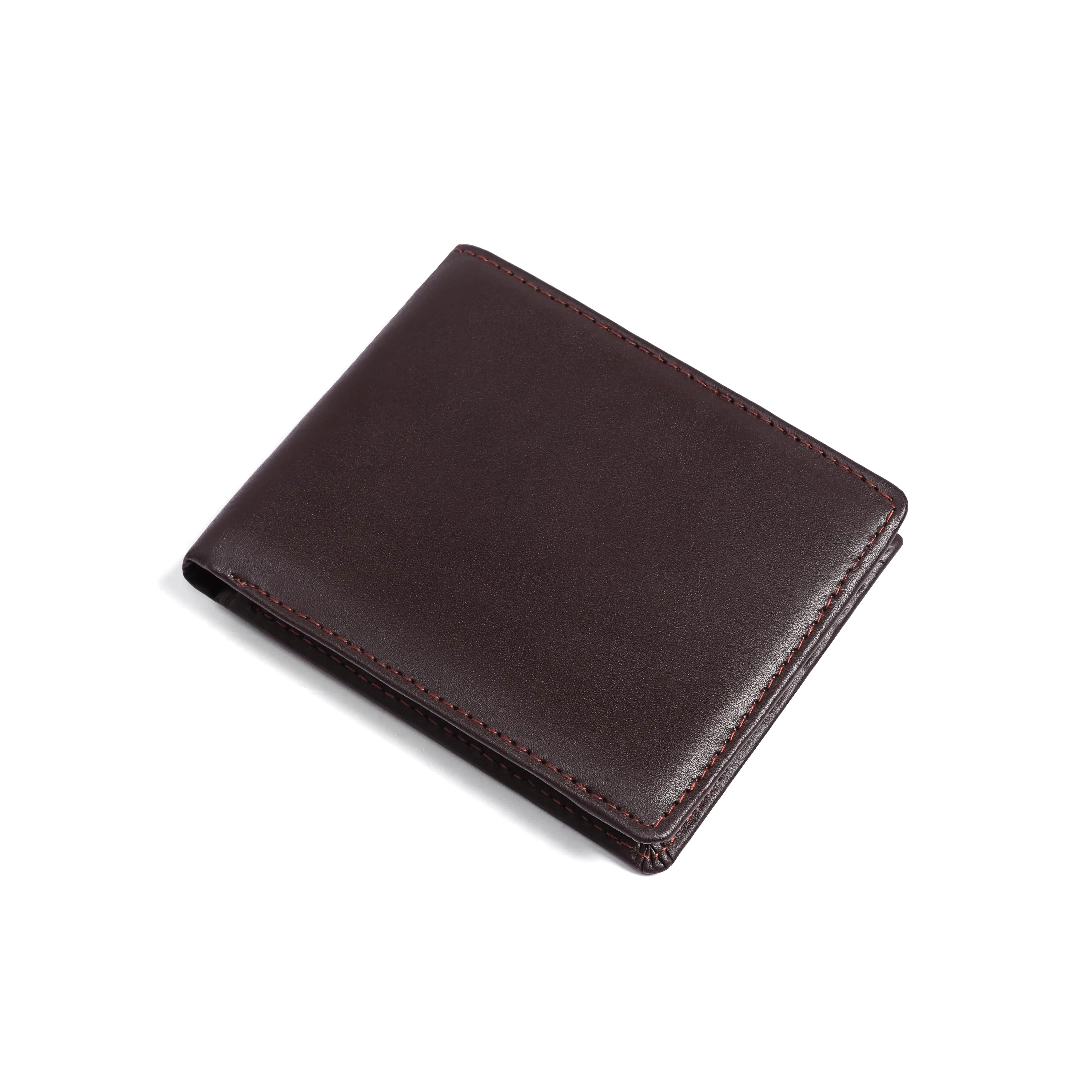 Ví Nam Da Bò Thật Trơn Đơn Giản Tinh Tế  , Nhiều Ngăn Đựng Thẻ. Wallet Hình Chữ Nhật