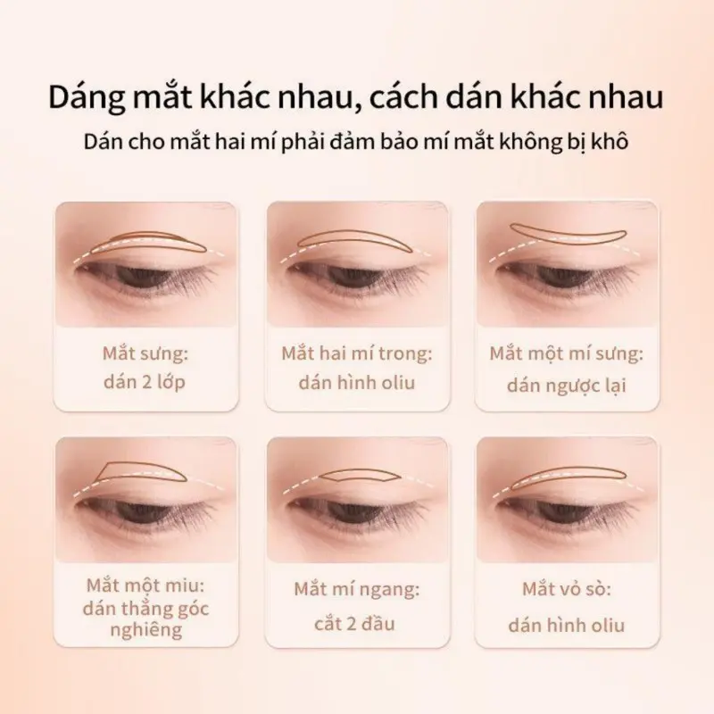 Set kích mí lưới tàng hình KELI Eyelid Stick dạng cuộn, sẵn nhíp và keo dán 2