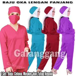 Baju Ok / Baju Ok Jumbo / Baju Jaga Ok / Baju Ok Murah / Model Terbaru / Lengan Panjang Setelan Celana