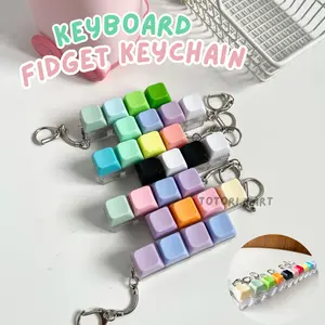 [Totori] Keyboard Fidget Keychain Gantungan Kunci Fidget Keyboard ASMR Mini Digital Mechanical