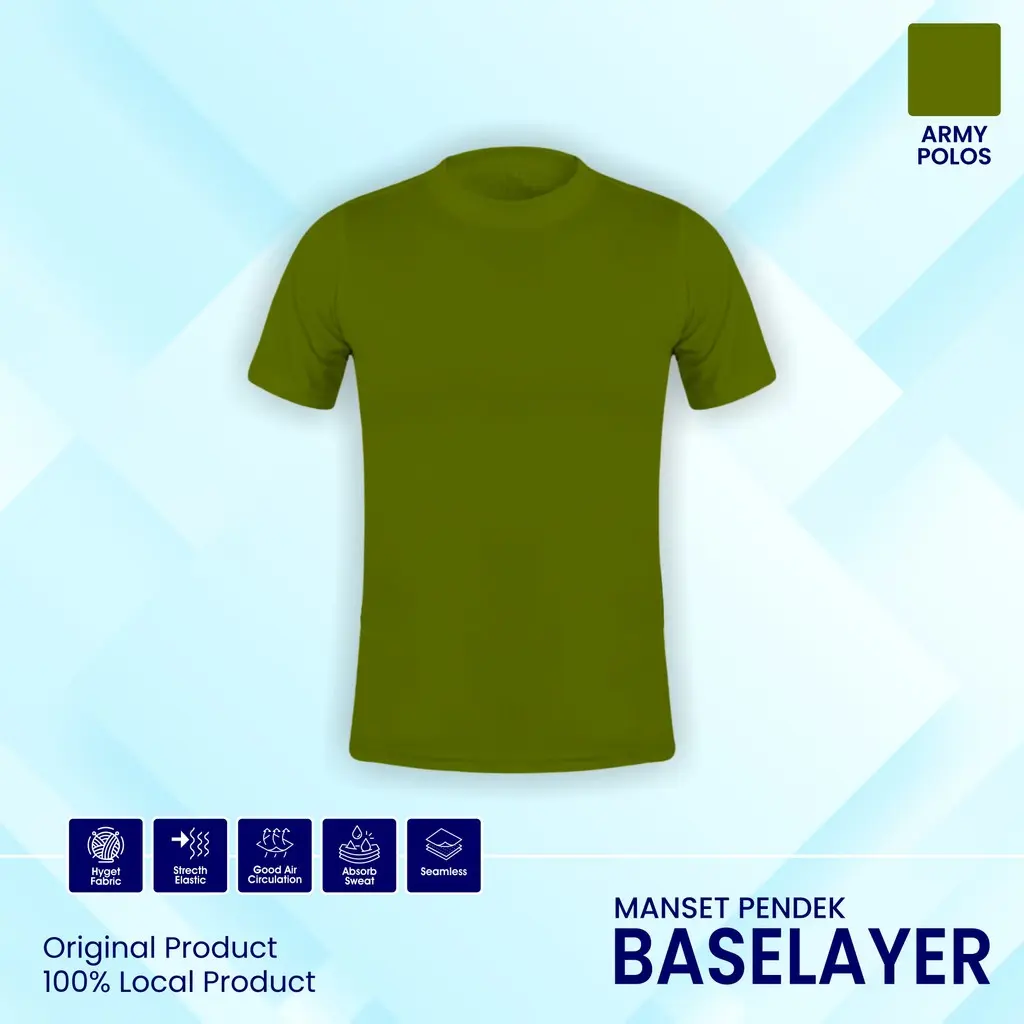 Hijau Army Polos