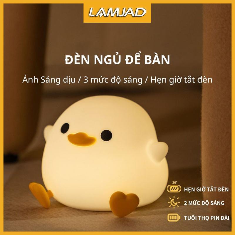 Đèn ngủ để bàn cảm ứng tích điện, đèn led decor phòng ngủ cute silicon mềm kiểu dáng dễ thương trang trí bàn học