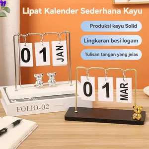 New Kalender desktop kantor kreatif Eropa Bear calendar ornament living room office desktop calendar ruang tamu ruang kantor Beruang kalender