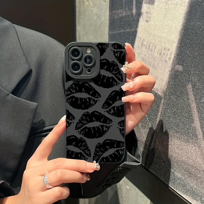 Product Introduction of Phone Case (1 Count), Lip Print Pattern Shockproof Mobile Phone Protective Cases, Cellphone Cover for iPhone 4