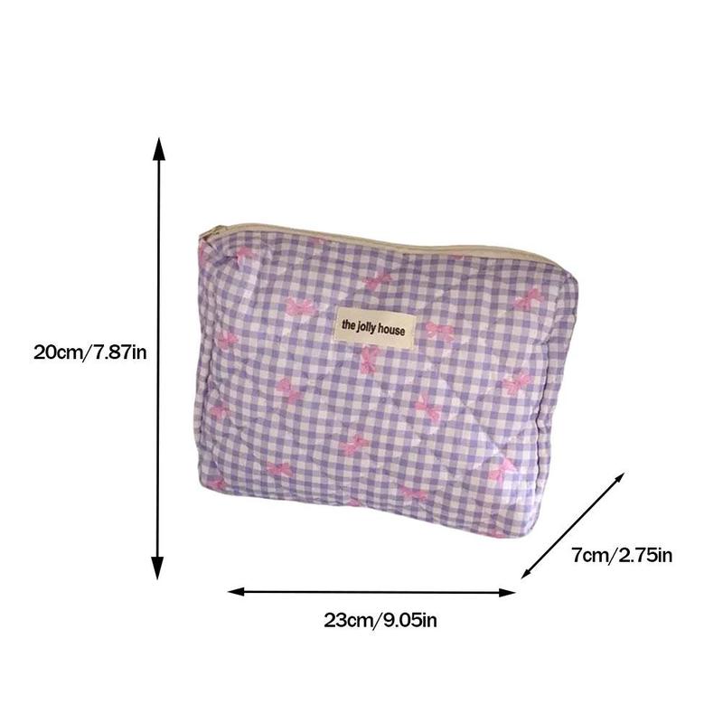 Product Introduction of Bowknot Cosmetic Bag Portable Soft Handbag Toiletries Capacity Bag Student Large Storage Bag 17