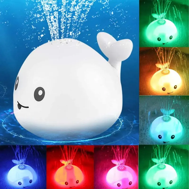 Whale Design Bath Water Sprinkler Toy, Water Spray Toy with Light & Music for Kids, Fun Water Toy 2
