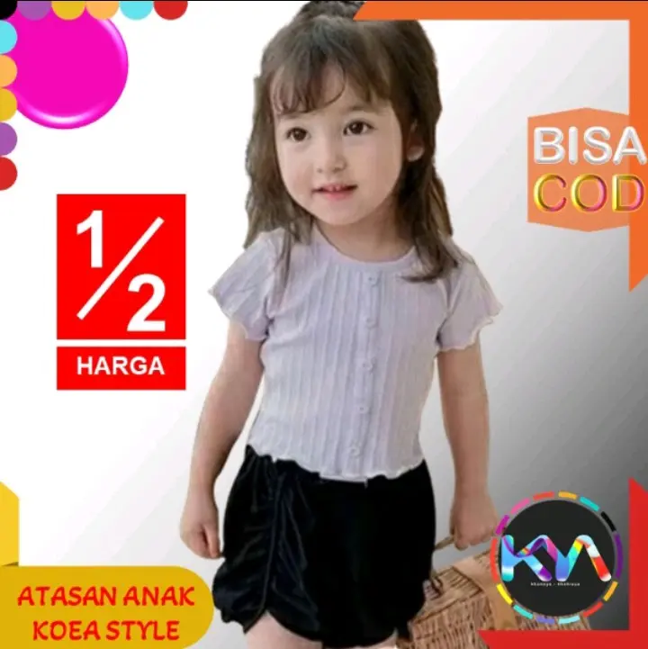baju atasan anak perempuan usia 1-4 tahun