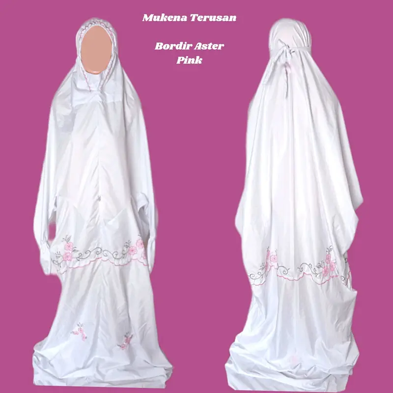 Mukena terusan lajuran bordir murah Cantik 7