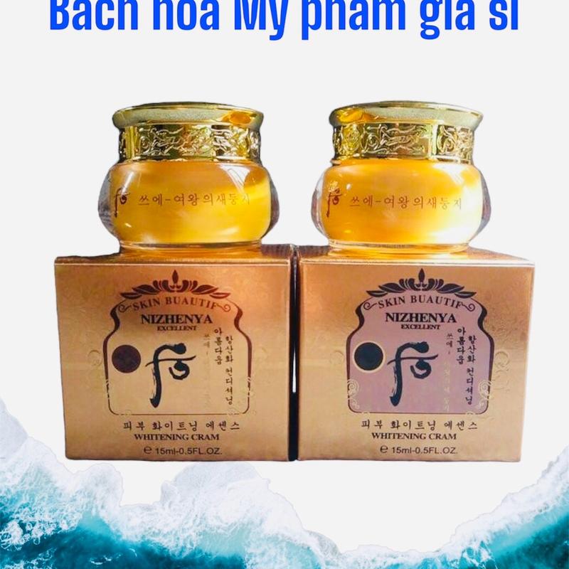 ￼(Combo ngày đêm) KEM N.ÁM , D.ƯỠNG T.RẮNG VÀ T.Á.I T.ẠO DA NIZHENYA EXCELLENT– H.ÀN Q.UỐC ( MẪU VÀNG Women Làm Đẹp Da Nữ Chăm Sóc Da Skincare Dưỡng Ẩm Da 0