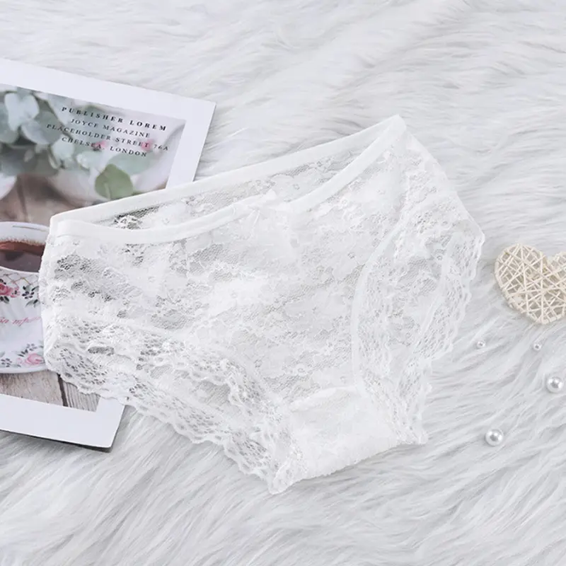 Quần Lót Ren, Cạp Thấp, Đồ Lót Cỡ L/XL, Quần Sịp Cạp Thấp, Thoải Mái Và Mềm Mại, Quần Lót Hoa Hợp Xu hướng Đồ Lót, Có Sẵn Trong 1 / 2 Chiếc 5
