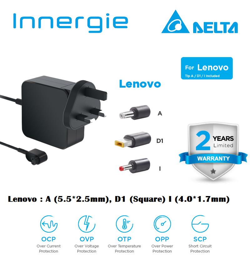 Product Introduction of Innergie Universal Laptop Adapter Charger For Lenovo with Built-in Cable (65W) [READY STOCK] 0