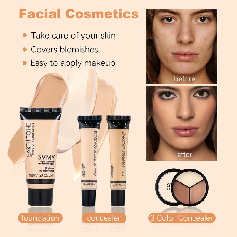 Makeup Set, 1 Set Multi-functional Makeup Eyeshadow Palette & Brush & Sponge & Eyeliner & Lipstick & More, Professional Makeup Set for Women, Cosmetic 2