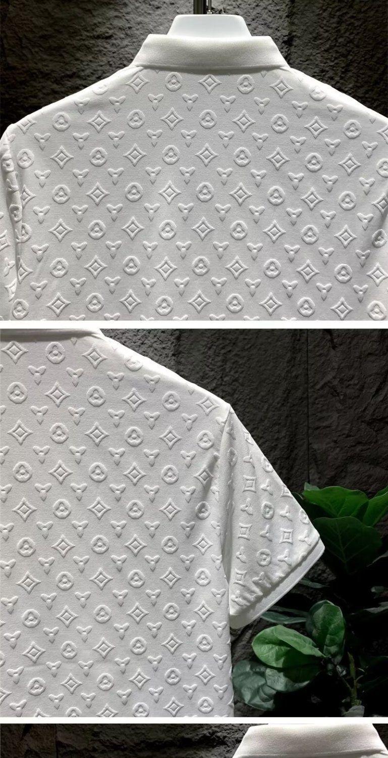 Product Introduction of Áo Polo Nam Vải Jacquard, Thời Trang, Phong Cách Thường Ngày Thoải Mái Và Thoáng Khí, Thích Hợp Cho Mùa Hè, Hàng Mới Về, Dáng Ôm, Cổ Bẻ Áo, Áo Thun ngắn Tay Menswear Shirt 8