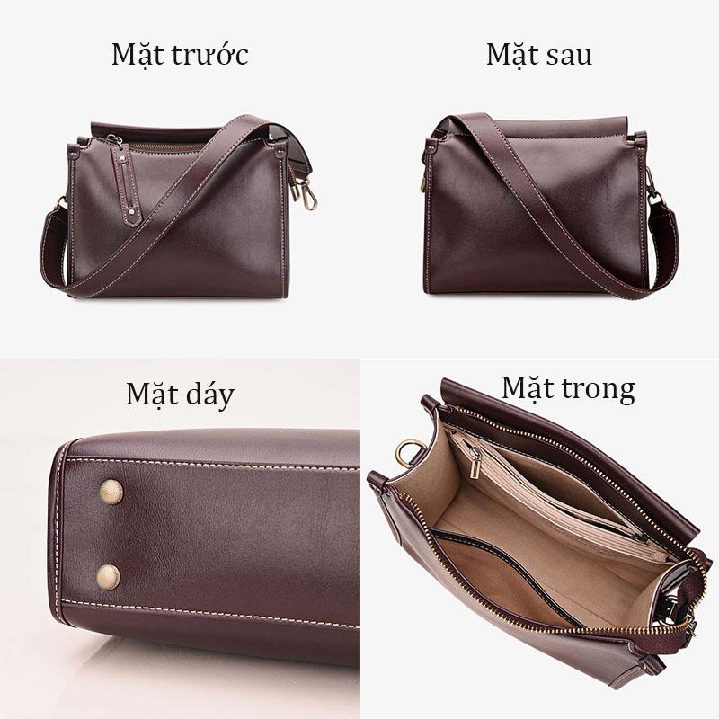 [RION] Túi Xách Nữ Đeo Chéo Đeo Vai Da PU Mềm Mại, Phong Cách Thời Trang Quý Phái MM09 6