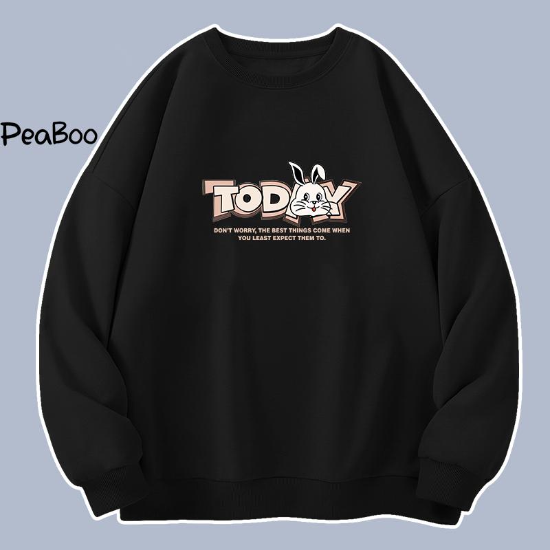 Product Introduction of Áo Sweater Today Nam Nữ By PEABOO Unisex Chất Nỉ Lót Bông Form Rộng 8
