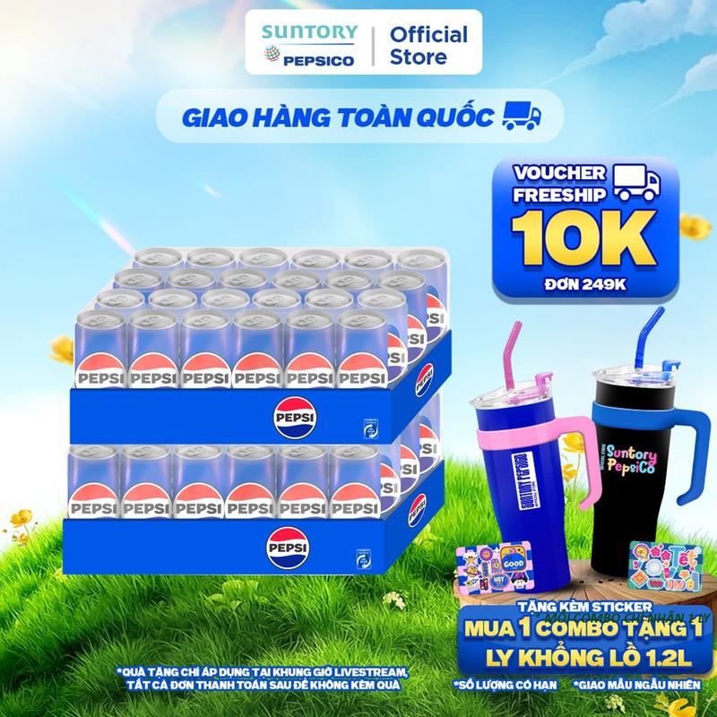 Combo 2 Thùng Pepsi Lon 320ml hoặc 350ml