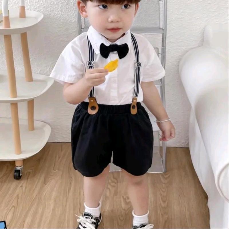 Bộ công tử đẹp áo sơ mi quần kaki cho bé 8-18ky