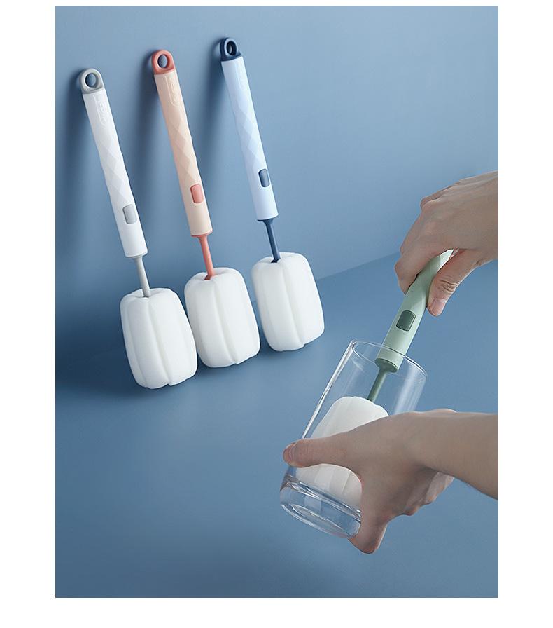 Product Introduction of Silicone Bottle Brush 360 Degree Rotation Baby Pacifier Cup Nipple Cleaning Brushes Set Handheld Soft Head Food Grade Watering 15