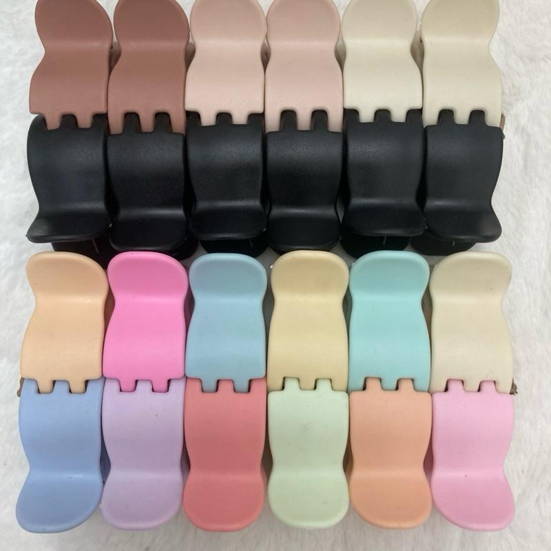 Combo24c kẹp tóc càng cua 5r nhựa dẻo đầu bầu, phụ kiện tóc cho bạn gái