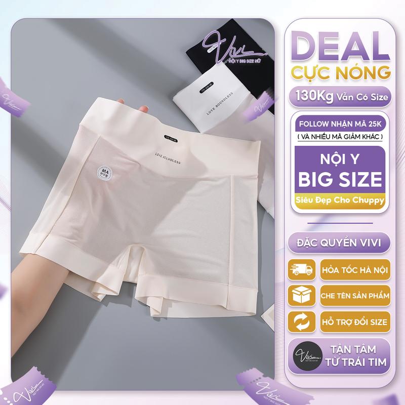  Quần lót nữ bigsize cạp cao co dãn thông hơi - Quần mặc váy big size nữ - Kháng khuẩn 10A Size tới 100Kg - Mã N78 