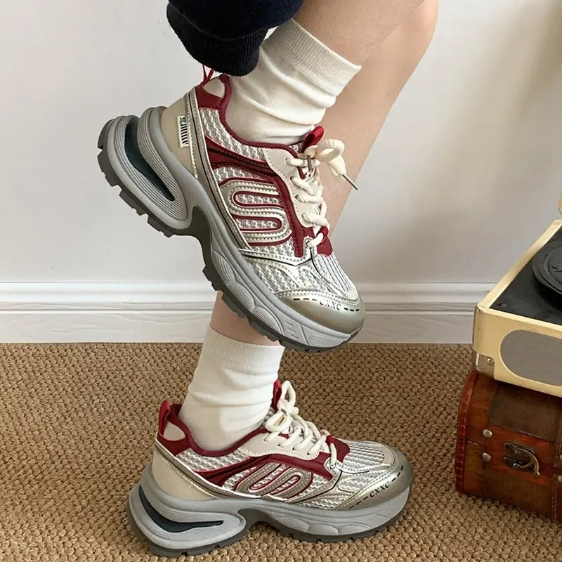 Giày thể thao nữ đế êm cao bánh mì dáng sneaker độn đế siêu hack dáng CÓ SẴN chuẩn size S015 2