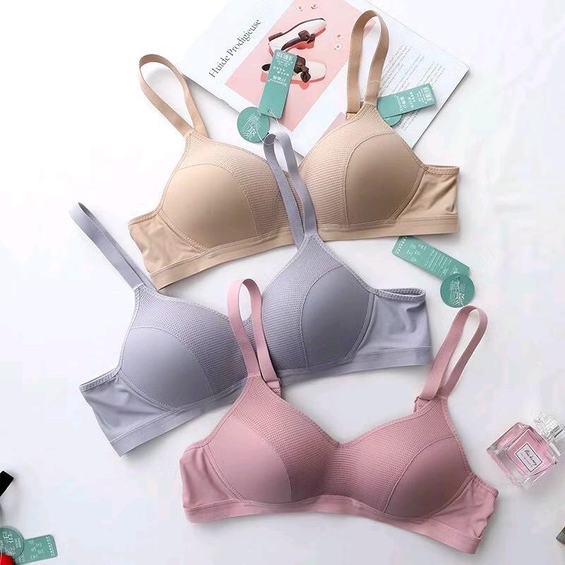 Áo Lót Su Đệm Mỏng Không Gọng Thông Hơi Mềm Mát Ôm Gọn Ngực Mã 718 Voi Bigsize Không Độn Bra màu nude Women Nhung Ong Nhung Ong bodolot nuqb tạo nâng brat hoang