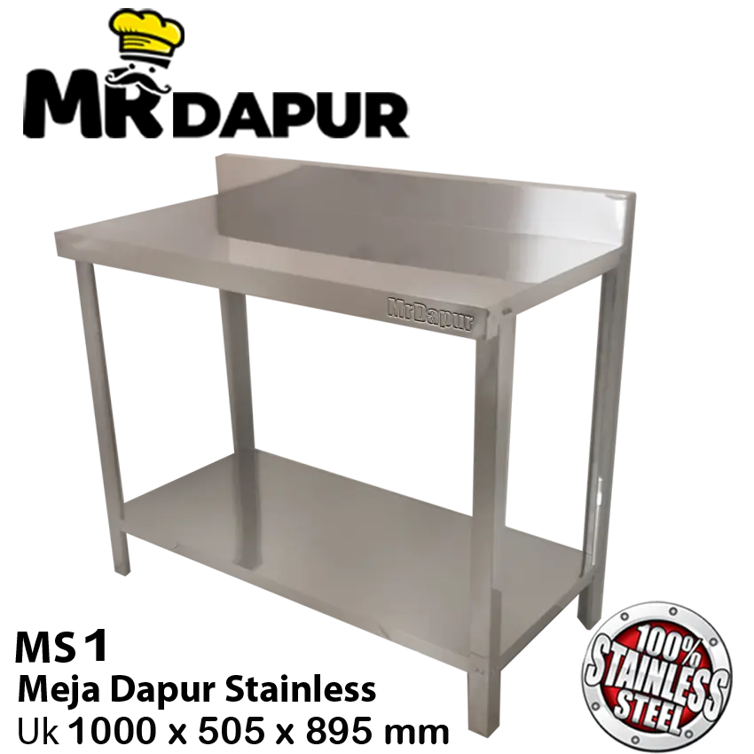 MEJA DAPUR STAINLESS SERBAGUNA MRDAPUR MS1 ORIGINAL
