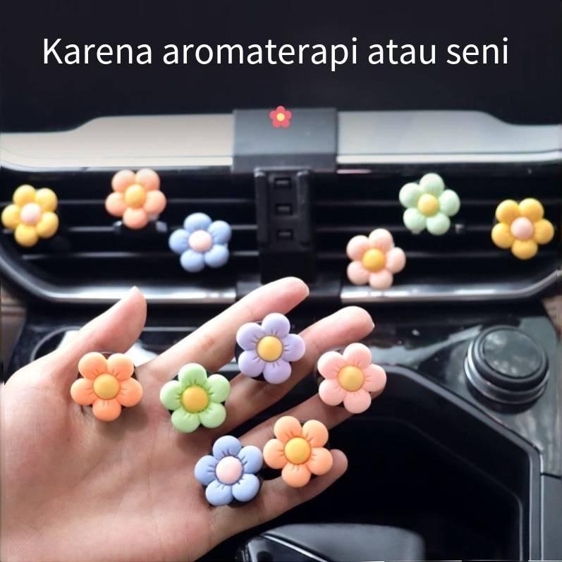 bunga Baru Dekorasi Mobil Kendaraan Pusat Konsol Dekorasi & Ornamen Lucu Penyembuhan Seri Segar Bergetar Kepala Dekorasi Bunga Car 4