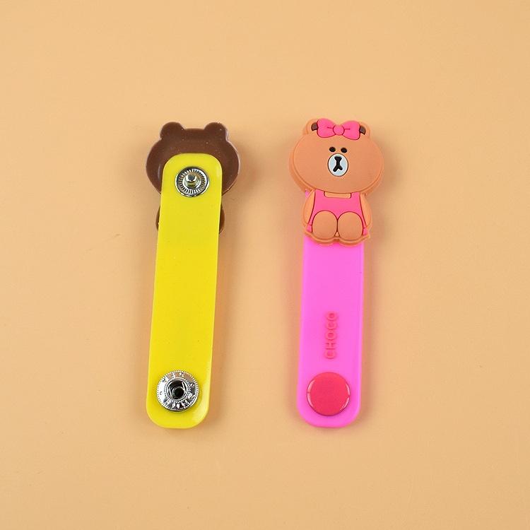 Product Introduction of PVC soft rubber earphone nail buckle winding device button storage device snap button earphone cable manager hub 2