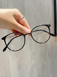 Gafas de moda, gafas con montura redonda linda para mujeres y hombres, gafas de moda para el trabajo, complemento para la vestimenta diaria, perfectas para uso diario de estudiantes