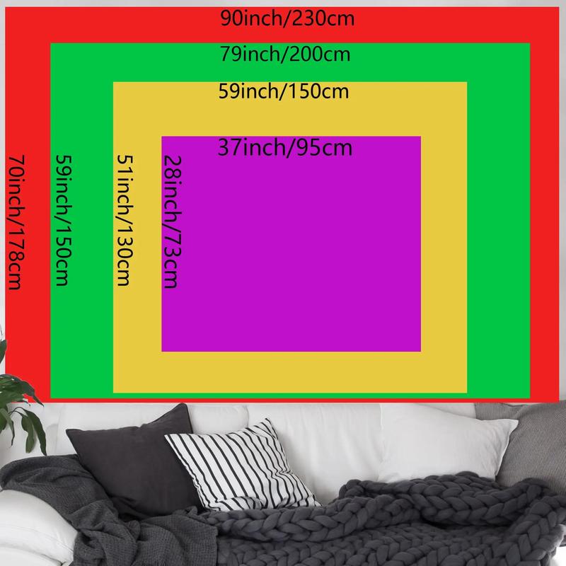 Fluorescent Tapestry, 1 Count Scenery Tapestry, Wall Hanging Tapestry for Living Room Bedroom Dorm Room Decor, Party Supplies, Home Accessories, Home Goods, Valentine's Day Gift 7