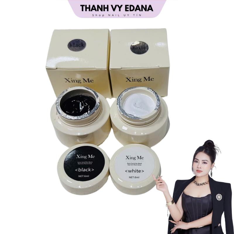 Gel vẽ đặc đen XINGME trắng công dụng, vẽ nổi vẽ hoa gel và dặm ombre gel XINGME [THANH VY EDANA]