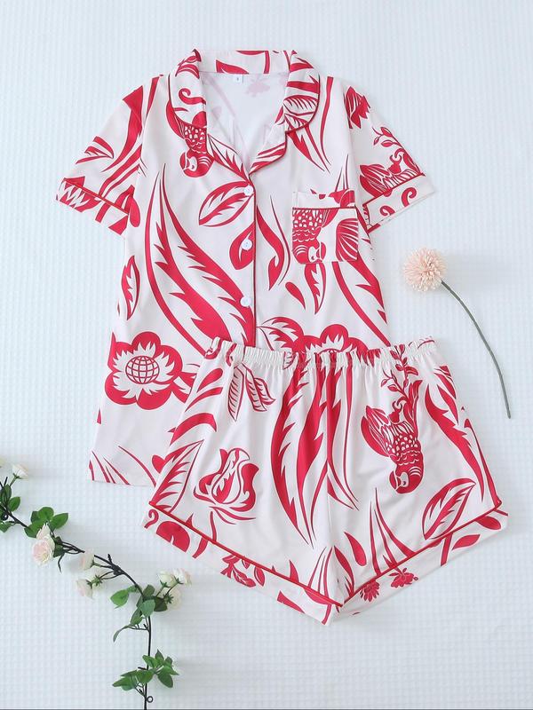 PINK TWO-PIECES PAJAMA WITH AN ALL OVER PRINT OF DELICIOUS COOKIES IN POLYESTER, BABY PINK TWO-PIECES PAJAMA WITH AN ALL OVER PRINT OF DELICIOUS COOKIES IN POLYESTER, BABY