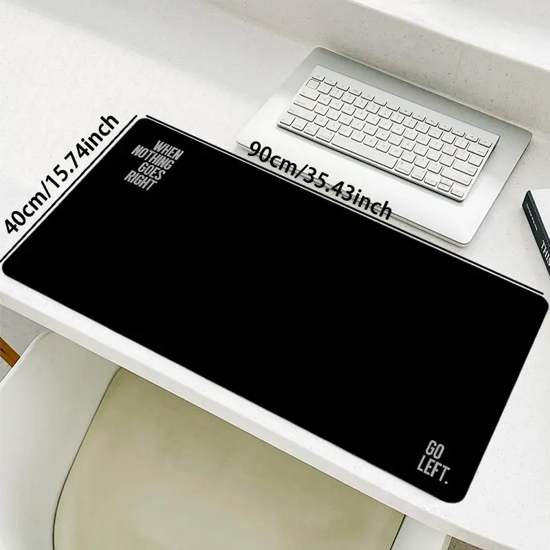 Letter Pattern Mouse Pad, 1 Count Rectangle Gaming Mouse Pad, Non-Slip Rubber Base Stitched Edge Desk Pad for Home Office Game Room 4
