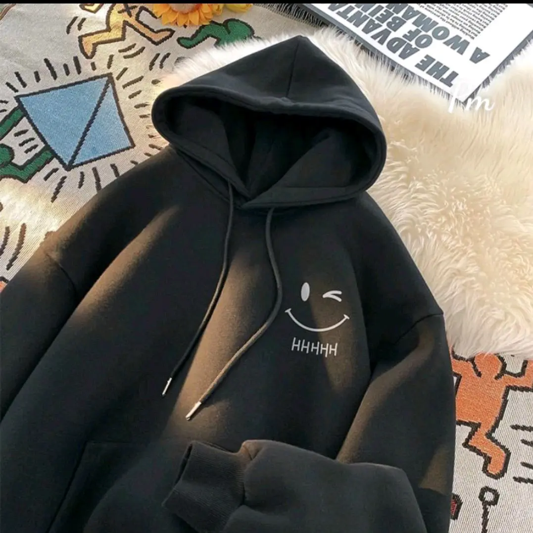 Áo khoác hoodie nỉ lót bông 35- 55kg 1m6 trở lại nam nữ đều mặc được