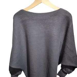 Lasperal Rajut Batwing Polos Oversize / Sweater Rajut Wanita Simple / Pakaian Rajut Santai / Baju Rajut Batwing Lengan Panjang