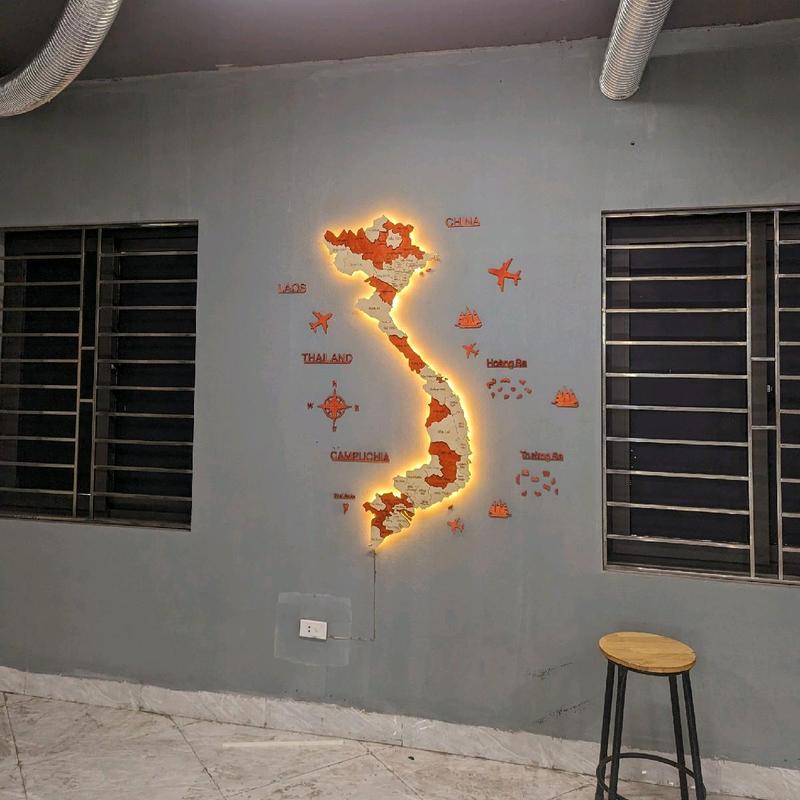 Product Introduction of Bản đồ trang trí Việt Nam 2 lớp gỗ mix màu thủ công 3D poster  việt 5