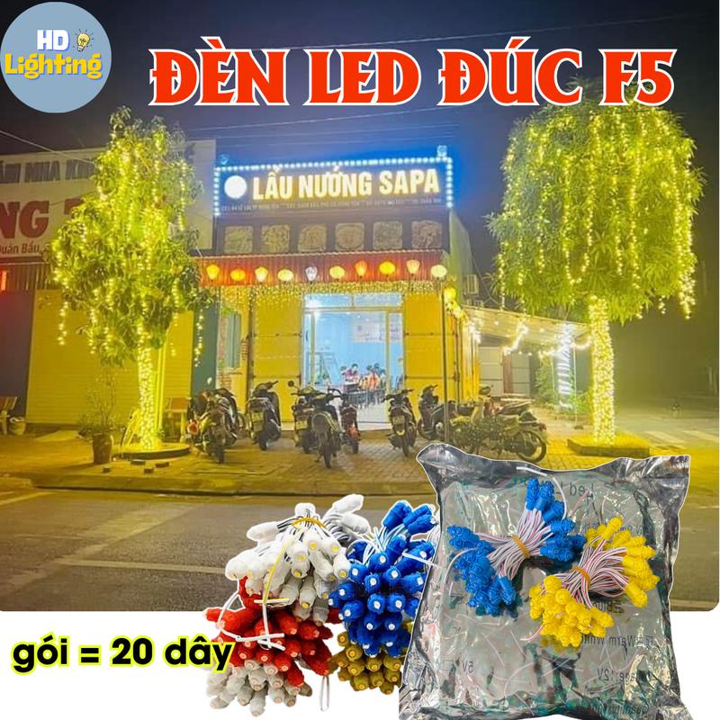 [điện 12v] COMBO 20 và 30 Dây Led Đúc Trang Trí Cây Tùy Chọn Nguồn Nguồn 12v33a