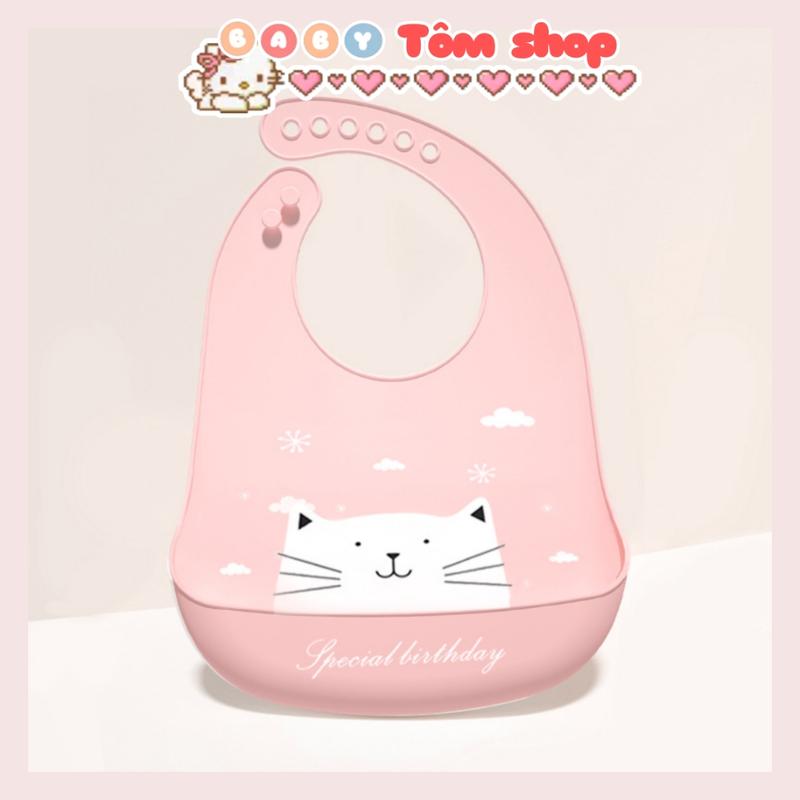 Product Introduction of Yếm silicone Baby Tôm có máng hứng cho bé ăn dặm 2