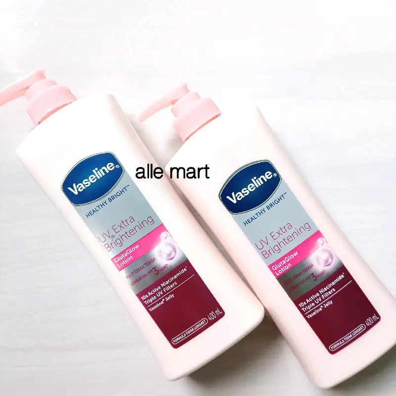 Vaseline Healthy Bright UV Extra Brightening Gluta Glow Hand Body Lotion 400 ml / Handbody Mencerahkan Kulit 3