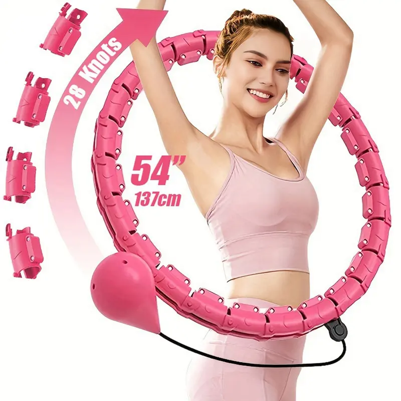 Smart Fitness Ring for Women Abdominal Massage Fitness Ring 24 Removable Chain Rings