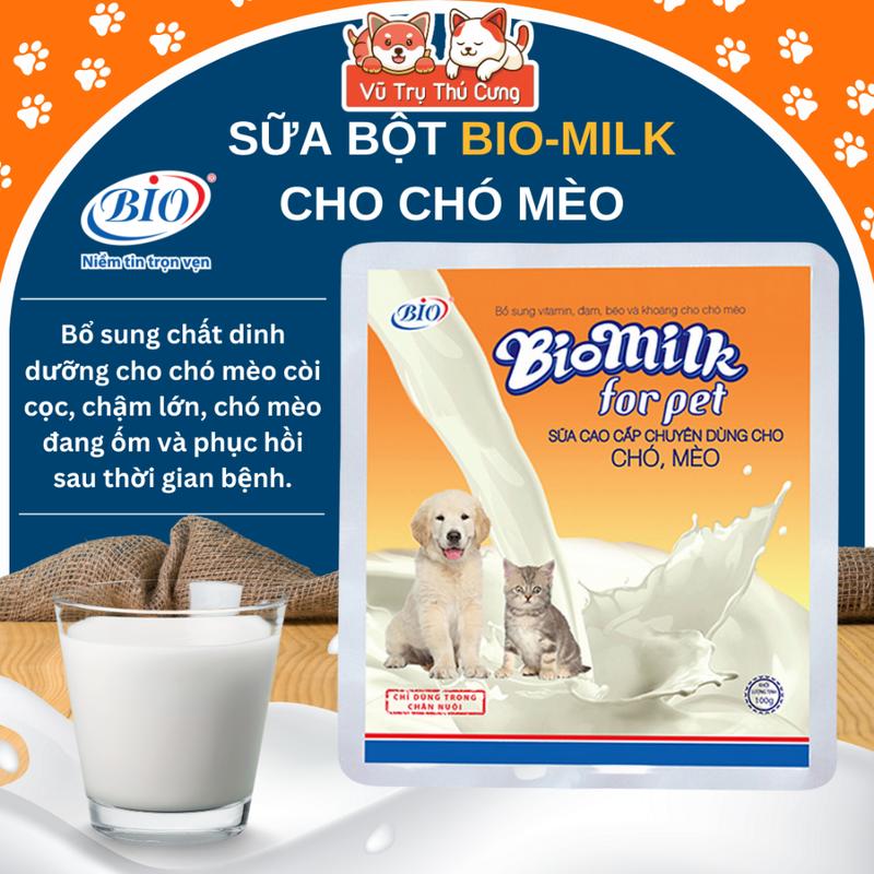 Sữa Bio Milk cho Chó Mèo 100g cung cấp dinh dưỡng cho Mèo con