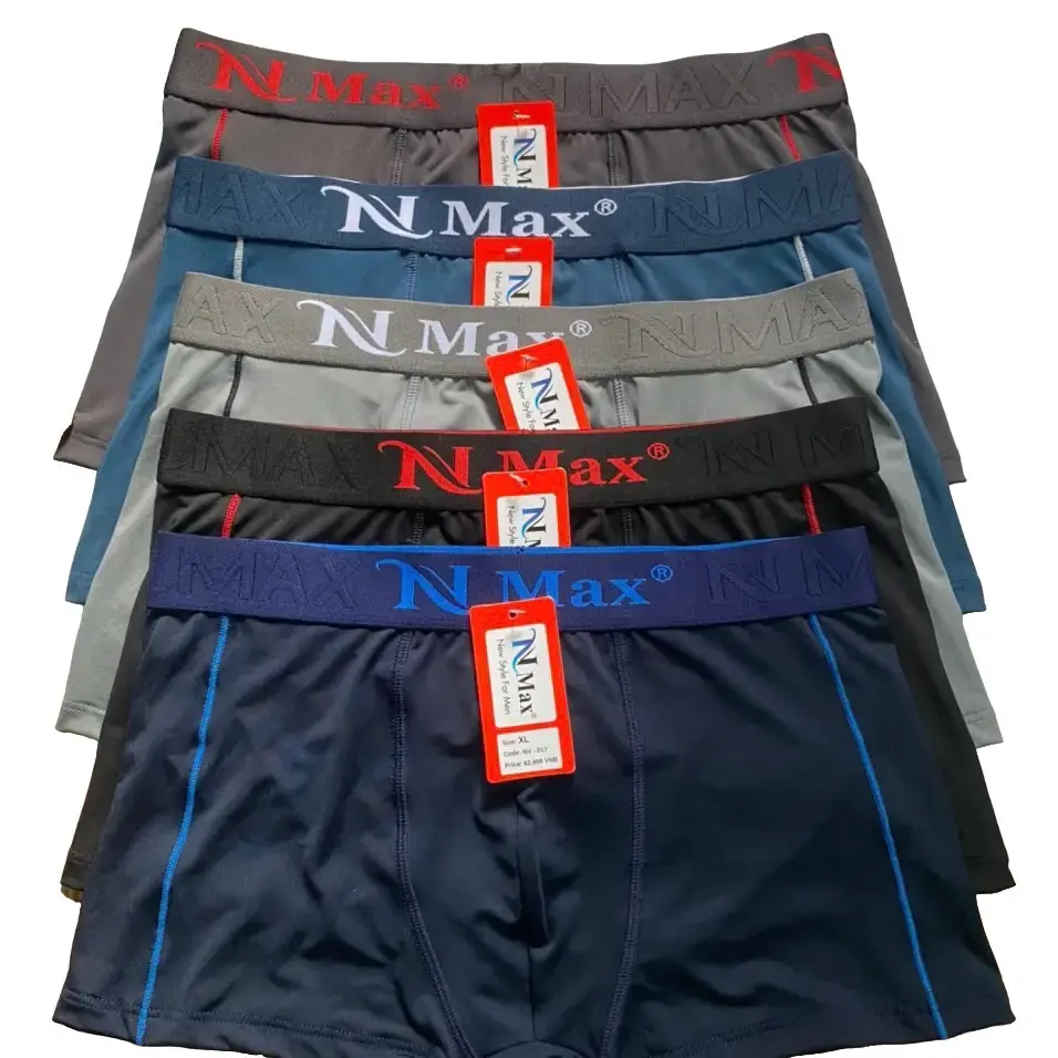 Combo 4 Quần sịp nam Boxer thun lạnh co dãn 4 chiều (MSP 027) Menswear Quần Lot Boxer Nam đồ lót nam boxer vải thun lạnh thường Quần Boxer quầnlót