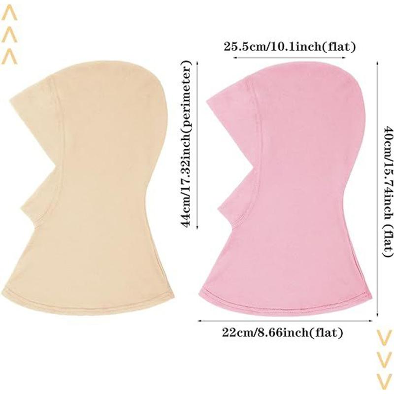 High Elastic Solid Color Muslim Full Cover Hijab Cap Islamic Underscarf Neck Head Bonnet Hat 3