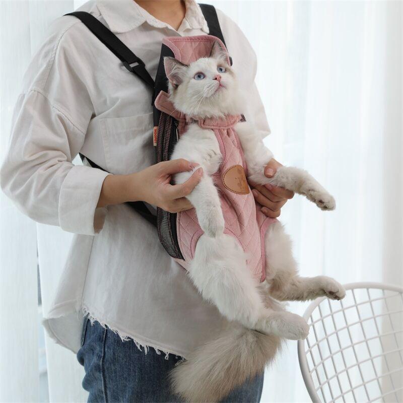 Cat Bag Outdoor Portable Pet Backpack Cat Strap Chest Bag Vest Backpack Cat Bag Cat Go out Fantastic Product 2